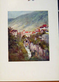 Original Old Antique Print Goeschenen Switzerland World Pictures