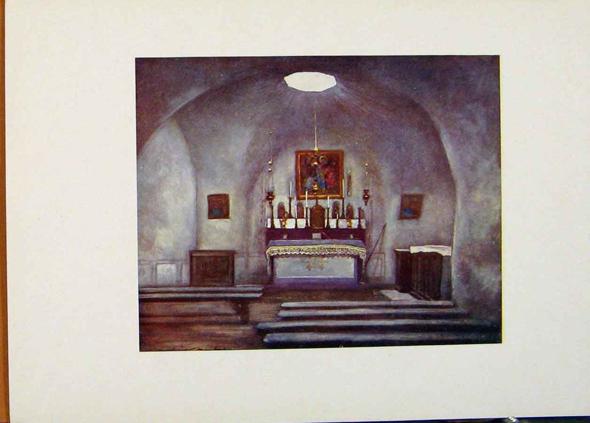 Original Old Antique Print C1902 World Pictures House Ananias Damascus Holy Land
