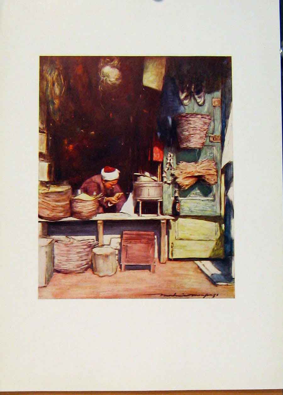 Original Old Antique Print World Pictures 1902Seed Stall Delhi India 20th