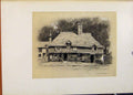Original Old Antique Print A Cottage In Surrey World Pictures C1902 20th Century
