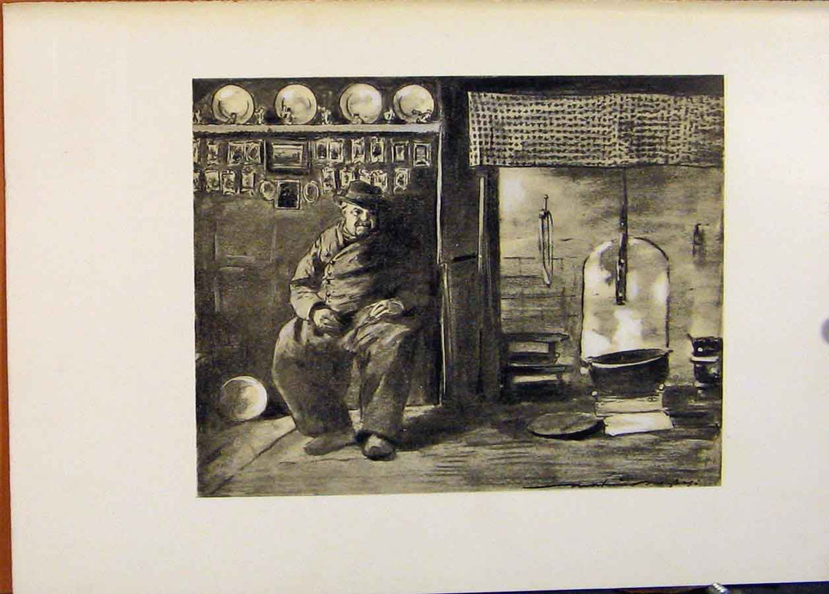 Original Old Antique Print Provincial Interior C1902 World Pictures 20th Century
