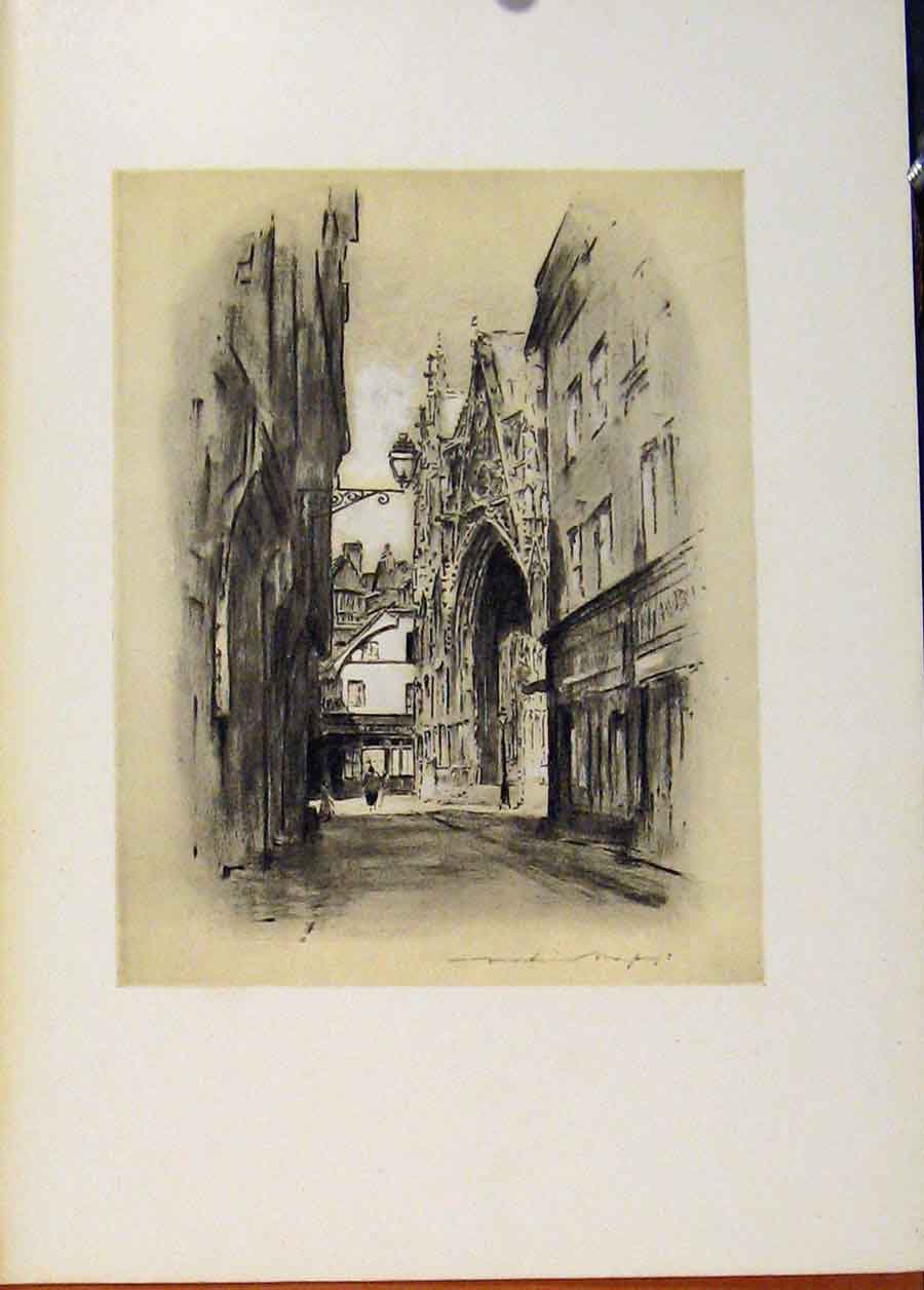 Original Old Antique Print Cathedral World Pictures