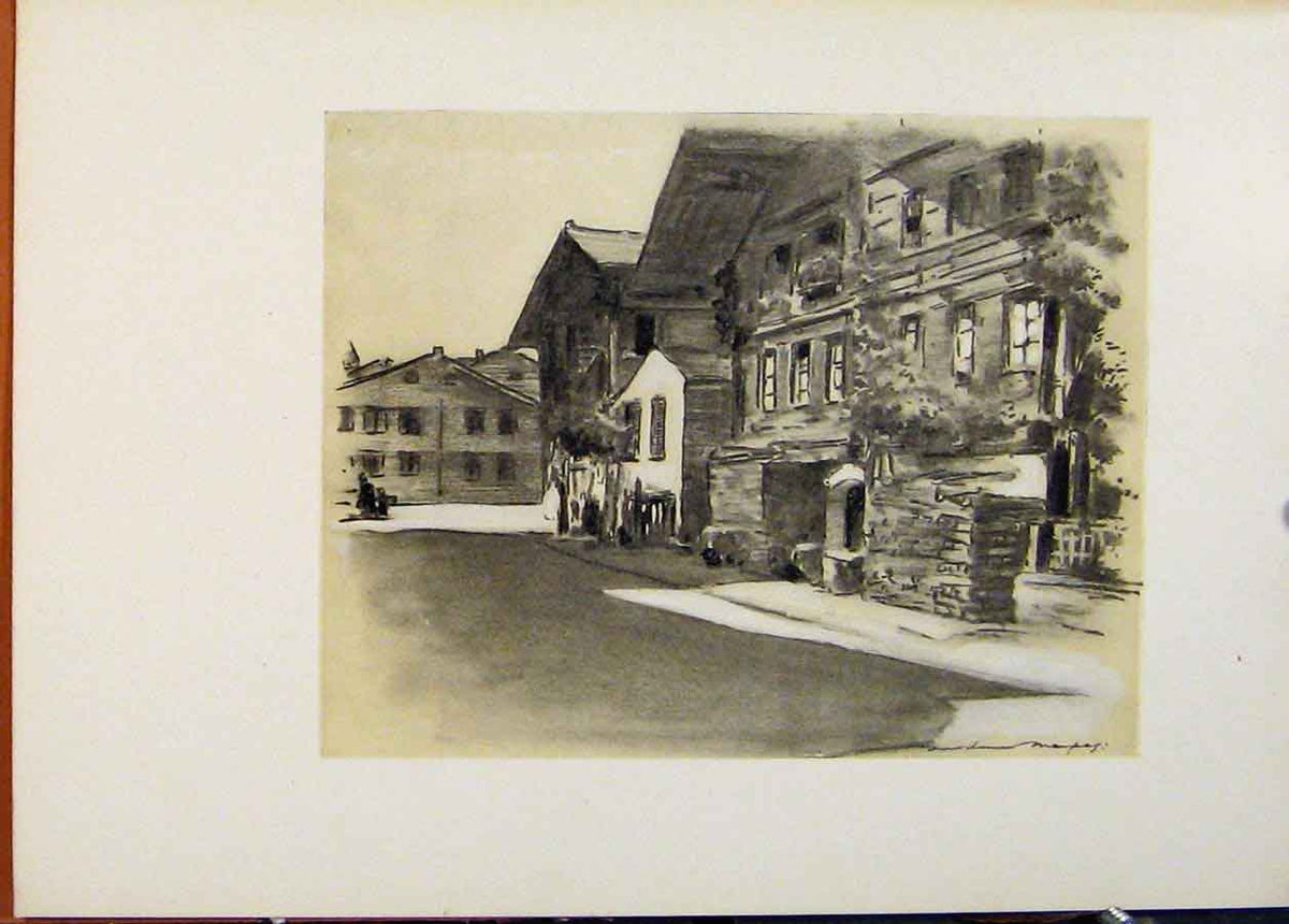 Original Old Antique Print Interlaken C1902 World Pictures Fine Art 20th Century