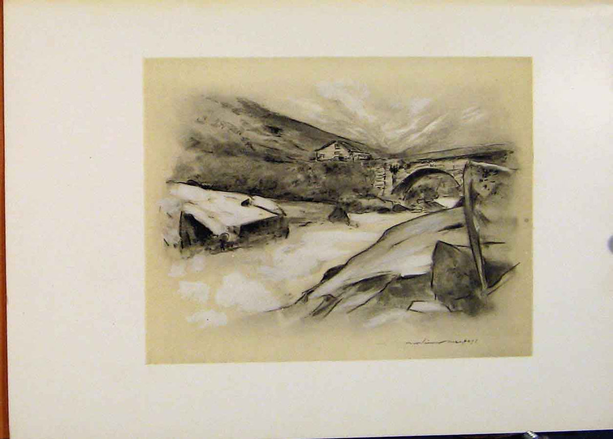 Original Old Antique Print C1902 World Pictures Mountain Torrent 20th Century