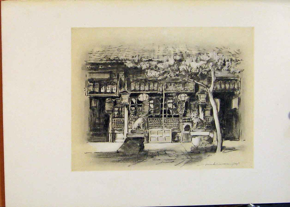 Original Old Antique Print Entrance To A Temple World Pictures C1902 20th