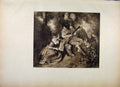 Original Old Antique Print French Art La Gamme Damour By Watteau