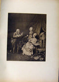 Original Old Antique Print French Art Decicace Dun Poeme Epique