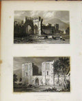 Original Old Antique Print Llanthony Abbey Monmouthshire C1829 Wales Illustrated