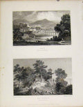 Original Old Antique Print Hay & Ahy Church Brecknockshire Wales