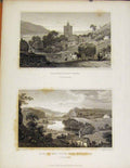 Original Old Antique Print Llanbadern Vawr & Vale Teify Newcastle Wales