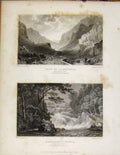 Original Old Antique Print Pass Llanberis & Rhaiadyr Y Wenol Caernarvonshire