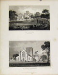 Original Old Antique Print St Asaph Flintshire St Asaph Cathedral Wales
