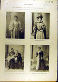 Old Antique Print 1896 Strand Theatre Floyd Actors Actress Scenes Kelly 19th