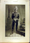 Original Old Antique Print 1896 Theatre Prisoner Zenda Herbert-Waring Actor