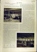 Original Old Antique Print 1897 Pneumatic Tyre Company Factory Beeston Industry