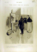 Original Old Antique Print 1897 Miracle Artist Sketch Gents Conversation Comedy