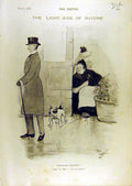 Original Old Antique Print 1897 Mistaken Identity Sketch Country-Men Gents 19th