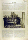 Original Old Antique Print 1897 Cambridge Vote Women Ellen-Terry Portrait 19th