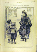 Old Antique Print 1897 Lady Boy Sketch Comedy American Heiress Sculptor 19th
