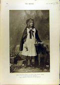 Original Old Antique Print 1896 Hasto Theatre Red-Riding-Hood School-Master Boy