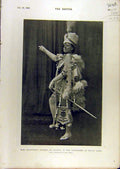 Original Old Antique Print 1896 Dagmar Dandini Drury Lane Olliffe Theatre 19th