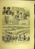 Original Old Antique Print 1883 Sketches Madagascar Africa Sakalave Hms Fawn