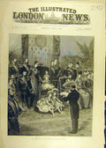 Original Old Antique Print 1888 Infant-King Spain Barcelona Exhibition Victorian