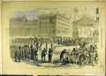 Original Old Antique Print 1856 Emperor Crimean Troops Place-De-Bastille Paris