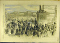 Original Old Antique Print 1856 Emperor Russia St. Petersburg Procession 19th