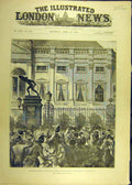 Original Old Antique Print 1888 German Emperor Empress Palace Charlottenburg
