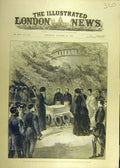 Original Old Antique Print 1888 Empress Frederick Funeral Emperor Potsdam 19th