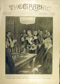 Original Old Antique Print 1907 King Sweden Gustaf V Aoth Constitution 20th