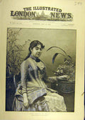 Original Old Antique Print 1888 Portrait Queen Natalie Servia Woman Fashion 19th