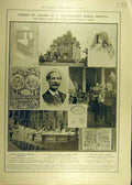 Original Old Antique Print 1907 Theft Beaux Arts Library Paris Robbery 20th