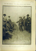 Original Old Antique Print 1906 President Fallieres Vines Grape Fields France