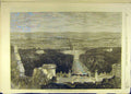 Original Old Antique Print 1870 Wilhelmshore Emperor Napoleon Cassel Landscape