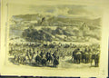 Original Old Antique Print 1870 Governor-General India Peshawur Procession 19th
