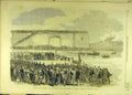 Original Old Antique Print 1869 Empress French Prince Imperial Corsica Bastia