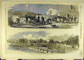 Original Old Antique Print 1860 Calcutta Dunkin Bustee Faro Bourbonnais Military
