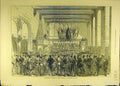 Old Antique Print 1872 English Volunteers Ghent Hotel-De-Ville Reception 19th