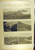 Original Old Antique Print 1898 War Indian Frontier Tirah Waran Maidan Military