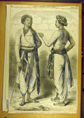 Original Old Antique Print 1858 Bengal Sepoys India Carpenter Sketch Victorian