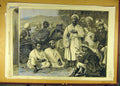 Original Old Antique Print Looshai Expedition Sketches Aborigines Social History