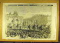 Original Old Antique Print 1871 Viceroy India Jeypore Procession Elephants 19th