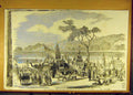 Original Old Antique Print 1857 Mohurrum Festival Procession Tazzies Victorian