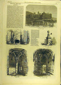 Original Old Antique Print 1869 Linlithgow Palace Scotland Sketche Sturret 19th