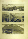 Original Old Antique Print 1885 Ben-Nevis Views Scotland Scottish Fort-William