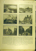 Old Antique Print 1907 Liverpool View Scenes Ranelagh Church Lord Street 20th