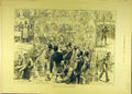 Original Old Antique Print 1882 Banquet Naval Forces Devonport Military 19th