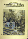 Old Antique Print 1887 New-Law Courts Birimingham Foundation Stone Queen 19th